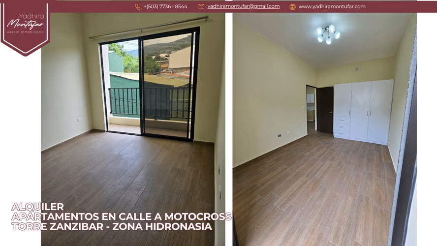 Alquiler de apartamento en Torre Zanzibar Calle a Motocross, Zona Hidronasia