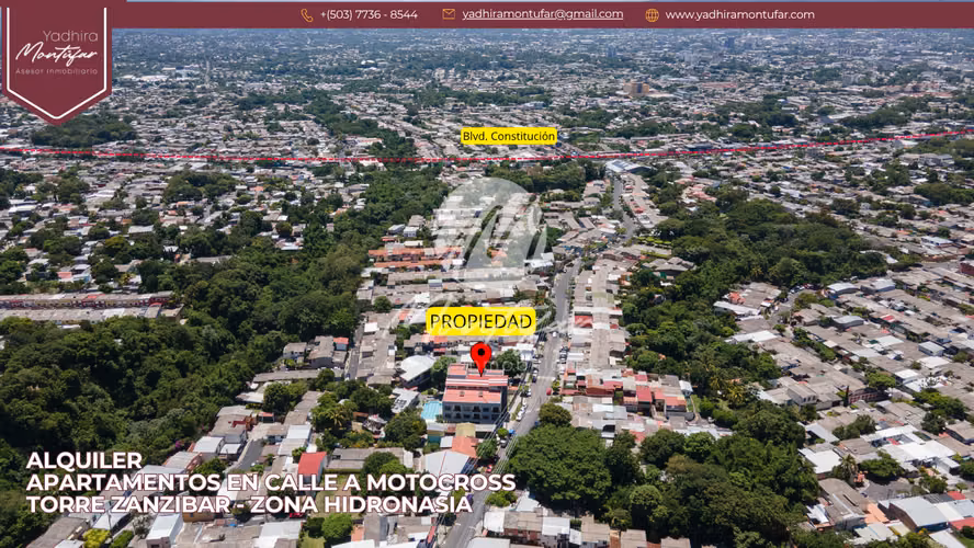 Alquiler de apartamento en Torre Zanzibar Calle a Motocross, Zona Hidronasia