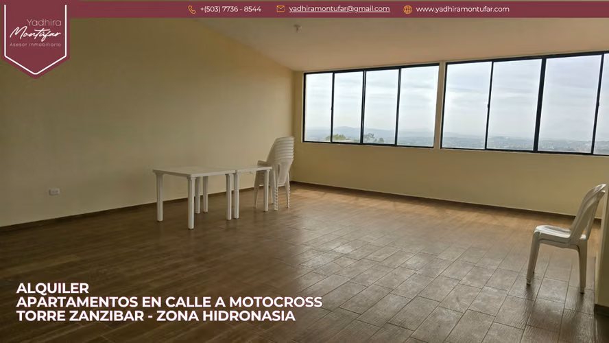 Alquiler de apartamento en Torre Zanzibar Calle a Motocross, Zona Hidronasia