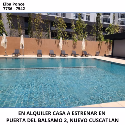 CASA EN ALQUILER, A ESTRENAR, EN PUERTA DEL BALSAMO 2, NUEVO CUSCATLAN
