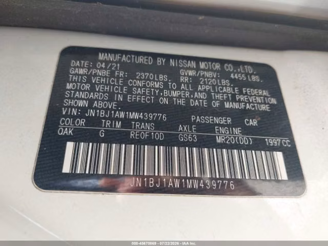 NISSAN ROGUE SPORT S 2021 AWD - Imagen 9
