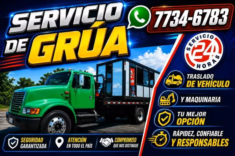 Servicio disponible de emergencia vial grúas
