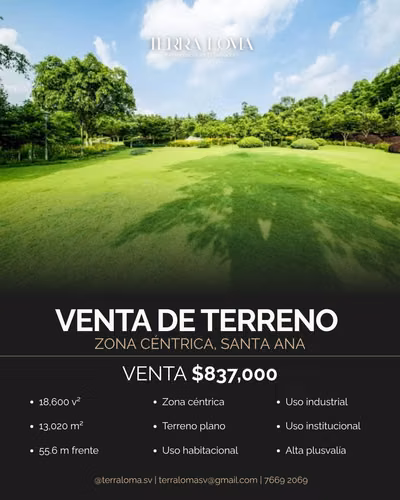 Terreno en Venta – Zona Céntrica, Santa Ana