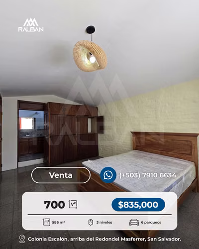 Casa amplia de 5 habitaciones con baño propio, Venta en Col. Escalón. - Imagen 5