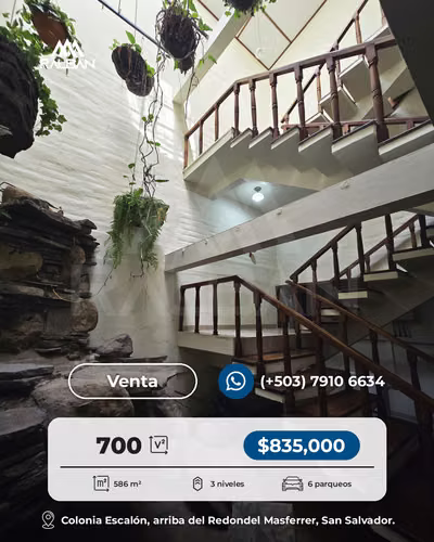 Casa amplia de 5 habitaciones con baño propio, Venta en Col. Escalón. - Imagen 2