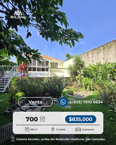 Casa amplia de 5 habitaciones con baño propio, Venta en Col. Escalón. - Imagen 9