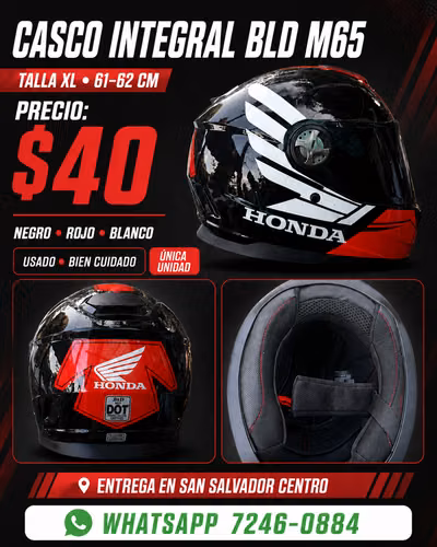 BLD M65 XL size integrated helmet used