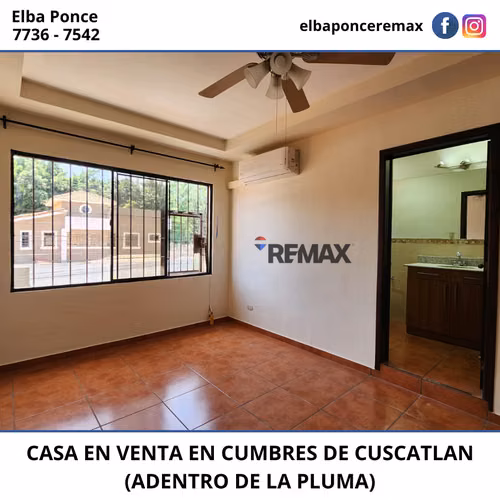 EN VENTA | CASA AMPLIA Y ELEGANTE EN CUMBRES DE CUSCATLÁN (ADENTRO DE LA PLUMA) - Imagen 2
