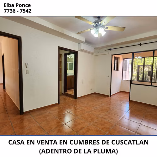 EN VENTA | CASA AMPLIA Y ELEGANTE EN CUMBRES DE CUSCATLÁN (ADENTRO DE LA PLUMA)