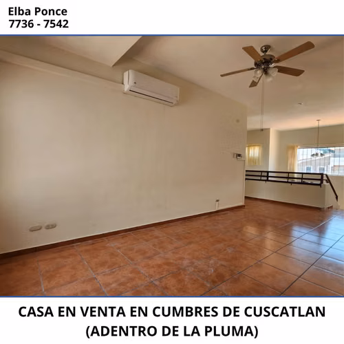 EN VENTA | CASA AMPLIA Y ELEGANTE EN CUMBRES DE CUSCATLÁN (ADENTRO DE LA PLUMA)