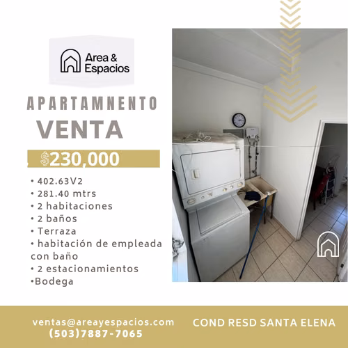Se vende apartamento en Cond Resd Santa Elena 