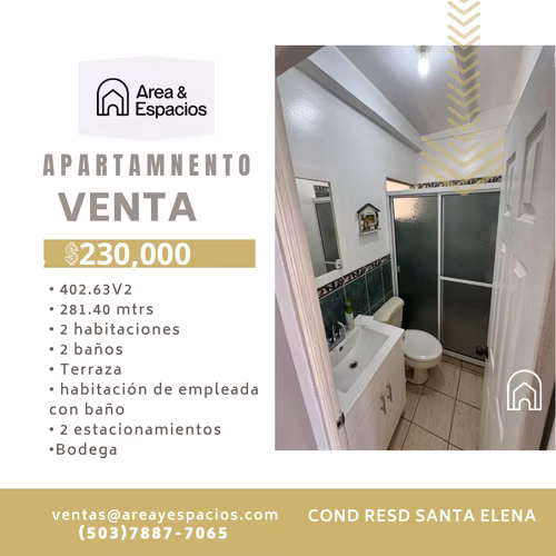 Se vende apartamento en Cond Resd Santa Elena 
