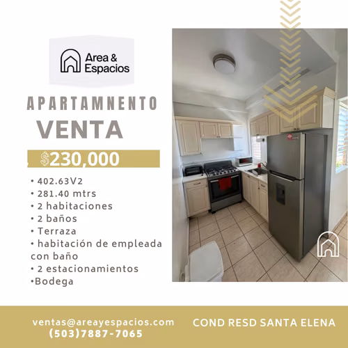 Se vende apartamento en Cond Resd Santa Elena 