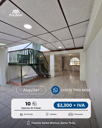 Casa para oficinas en alquiler cerca de Plaza Merliot, Santa Tecla, La Libertad. - Imagen 4