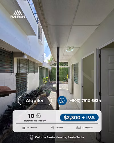Casa para oficinas en alquiler cerca de Plaza Merliot, Santa Tecla, La Libertad. - Imagen 6