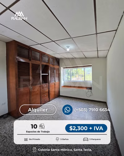 Casa para oficinas en alquiler cerca de Plaza Merliot, Santa Tecla, La Libertad. - Imagen 9