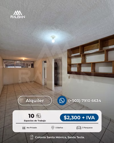 Casa para oficinas en alquiler cerca de Plaza Merliot, Santa Tecla, La Libertad. - Imagen 5