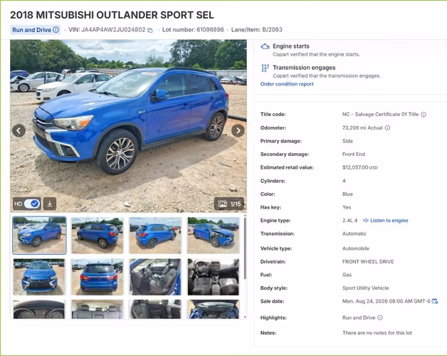 MITSUBISHI OUTLANDER SPORT SEL 2018 - Imagen 2