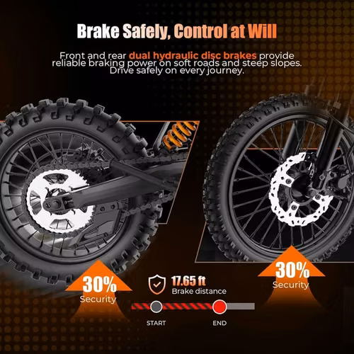Peak 6000W 60V 38Ah 50MPH Electric Dirt Bike E-Bike