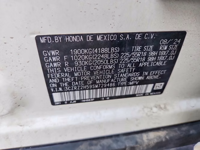 HONDA HR-V SPORT 2025 AWD