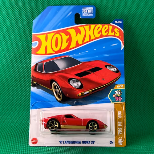 Hot Wheels 71 Lamborghini Miura SV.