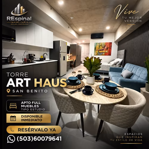 Art Haus apartamento estudio full muebles ALQUILER