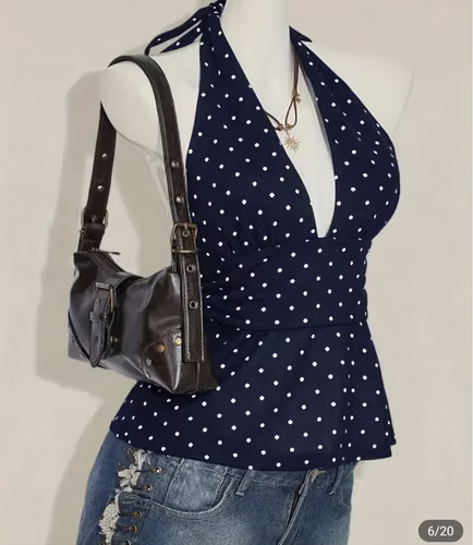 Cute blue dot blouse