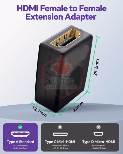 Acoplador HDMI Hembra a Hembra 4K 