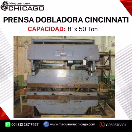  PRENSA DOBLADORA CINCINNATI 8' x 50 Ton