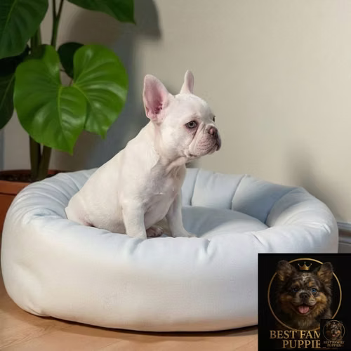 Cachorro Bulldog Francés Blanco/Isabella/Fawn Lila / French Bulldog White/Isabella/Fawn Lilac disponible