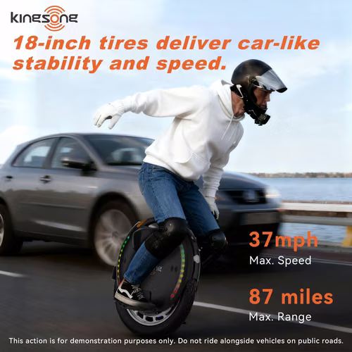 KINGSONG 18XL PRO Electric Unicycle for Adults 37 mph Speed 87 miles Range EUC