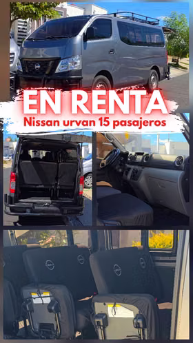 RENTA DE NISSAN URVAN 15 PASAJEROS 