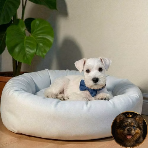 Cachorro Schnauzer Blanco y Black Silver / Miniature Schnauzer White and Black Silver disponible - Imagen 3