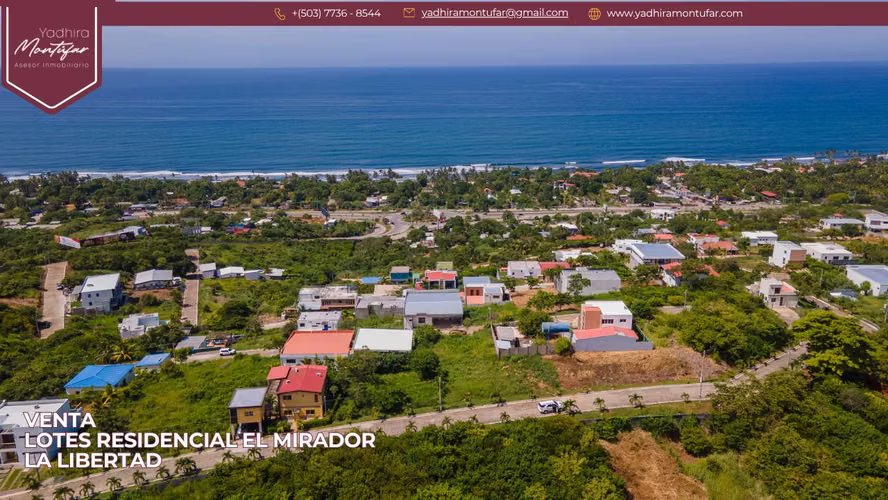 SE VENDE 2 LOTES PARCIAL O TOTAL EN RESIDENCIAL EL MIRADOR, LA LIBERTAD CON UNA VISTA ESPECTACULAR AL MAR A MEDIO KILÓME - Imagen 1