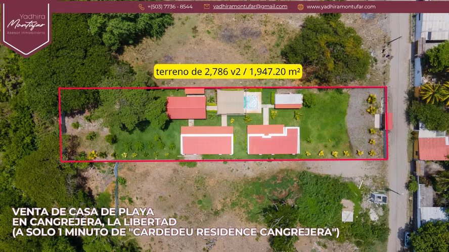 Venta de casa de Playa  en Cangrejera, La Libertad (a solo 1 minuto de "Cardedeu Residence Cangrejera")