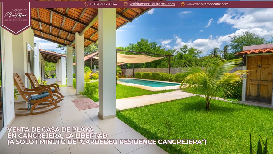 Venta de casa de Playa  en Cangrejera, La Libertad (a solo 1 minuto de "Cardedeu Residence Cangrejera")