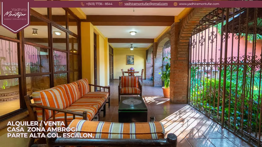 CASA GRANDE EN VENTA COL. ESCALON, ZONA AMBROGI, SAN SALVADOR - Imagen 1