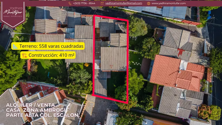 CASA GRANDE EN VENTA COL. ESCALON, ZONA AMBROGI, SAN SALVADOR - Imagen 2