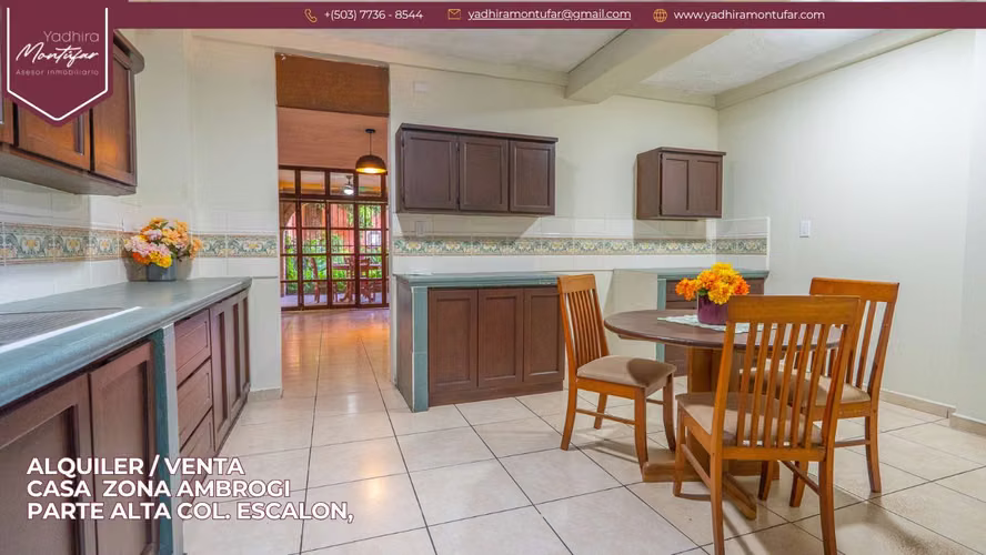 CASA EN ALQUILER PARA VIVIR O PARA OFICINA PARTE ALTA  COL. ESCALON, ZONA AMBROGI, SAN SALVADOR - Imagen 20