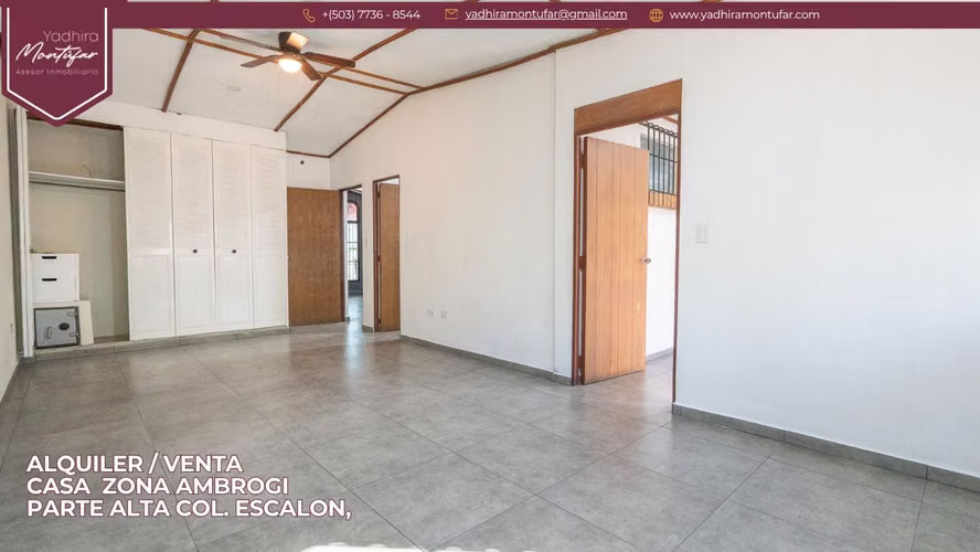 CASA EN ALQUILER PARA VIVIR O PARA OFICINA PARTE ALTA  COL. ESCALON, ZONA AMBROGI, SAN SALVADOR - Imagen 13