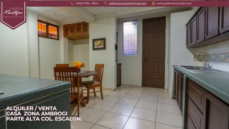 CASA EN ALQUILER PARA VIVIR O PARA OFICINA PARTE ALTA  COL. ESCALON, ZONA AMBROGI, SAN SALVADOR - Imagen 4