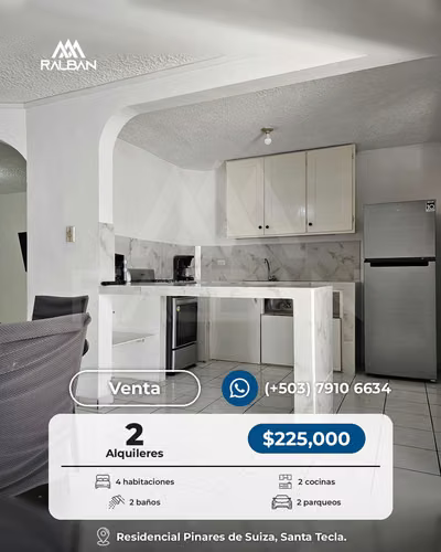 Venta de casa para inversión con 2 alquileres residenciales indepencientes en Santa Tecla, La Libertad. - Imagen 5