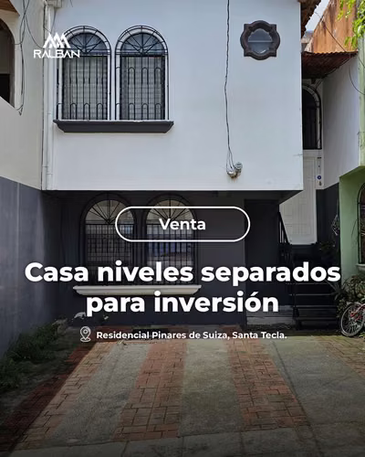 Venta de casa para inversión con 2 alquileres residenciales indepencientes en Santa Tecla, La Libertad.