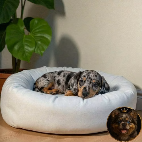 Cachorro Salchicha Miniatura Arlequín Plata / Miniature Dachshund Dapple Silver disponible - Imagen 6