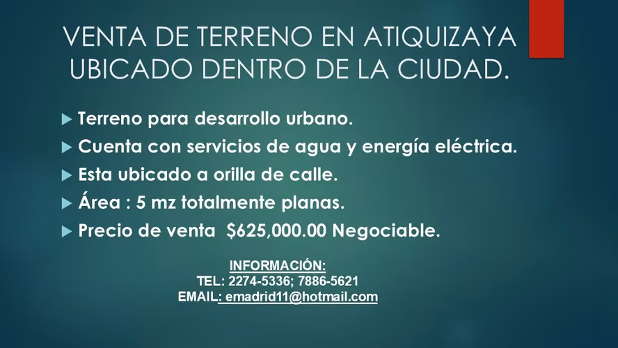 VENTA DE TERRENO EN ATIQUIZAYA UBICADO DENTRO DE LA CIUDAD - Imagen 4