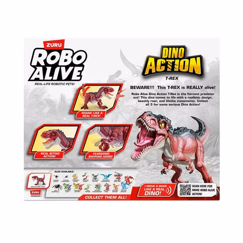 Robo Alive T-Rex Mecanizado 14cm Dino (Accion y Sonidos). - Imagen 2