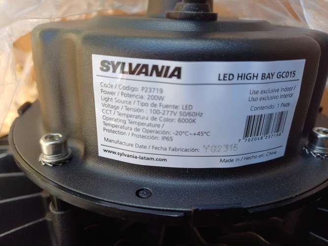 Led High Bay GC015 Potencia 200 W Referencia P23719 Marca Sylvania - Imagen 2