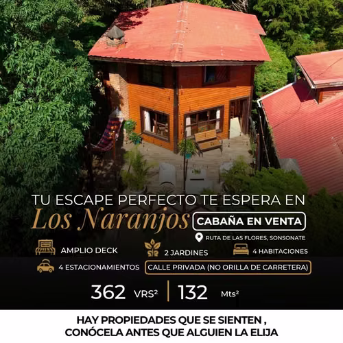 Cabaña en Venta en Los Naranjos, Juayúa – Ruta de las Flores Sonsonate