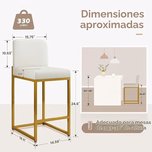 Taburete Bar (4 PIEZAS) - Imagen 6