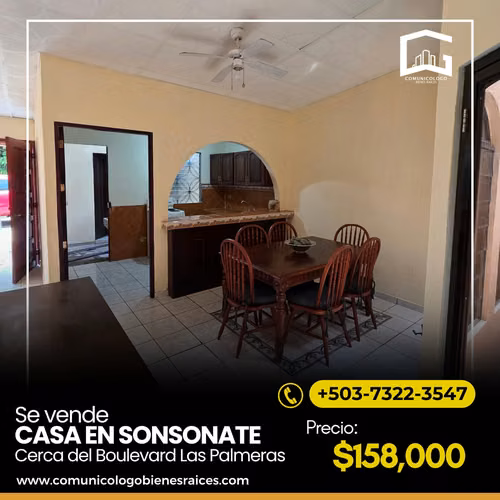 Casa en venta en Residencial Privada Cerca de Bulevar Palmeras Sonsonate  - Imagen 3
